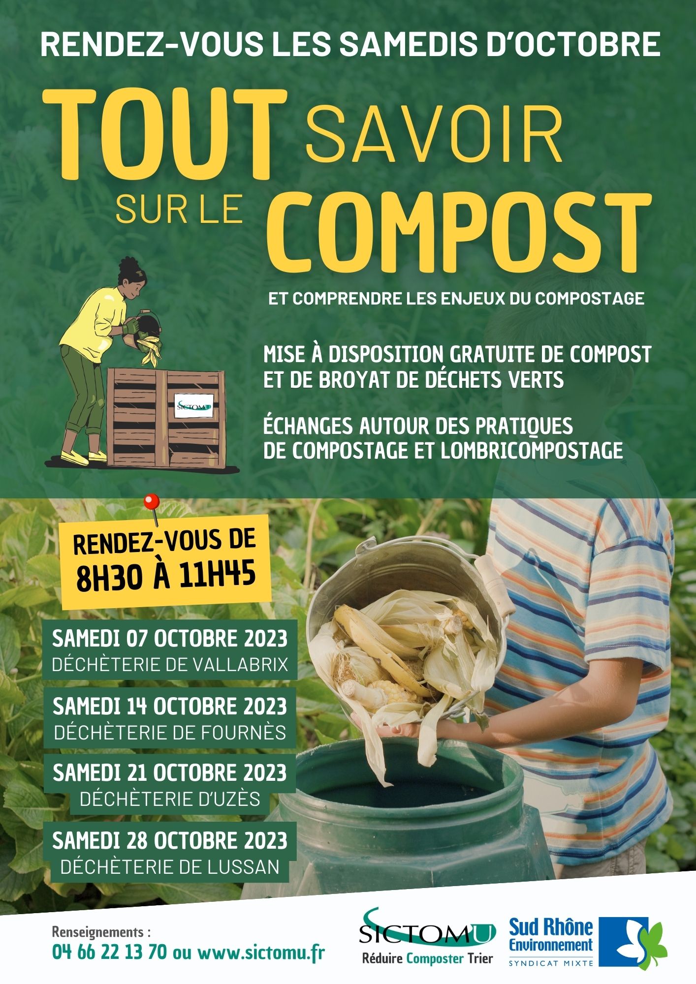 SICTOMUde Affiches distribution compost automne 2023