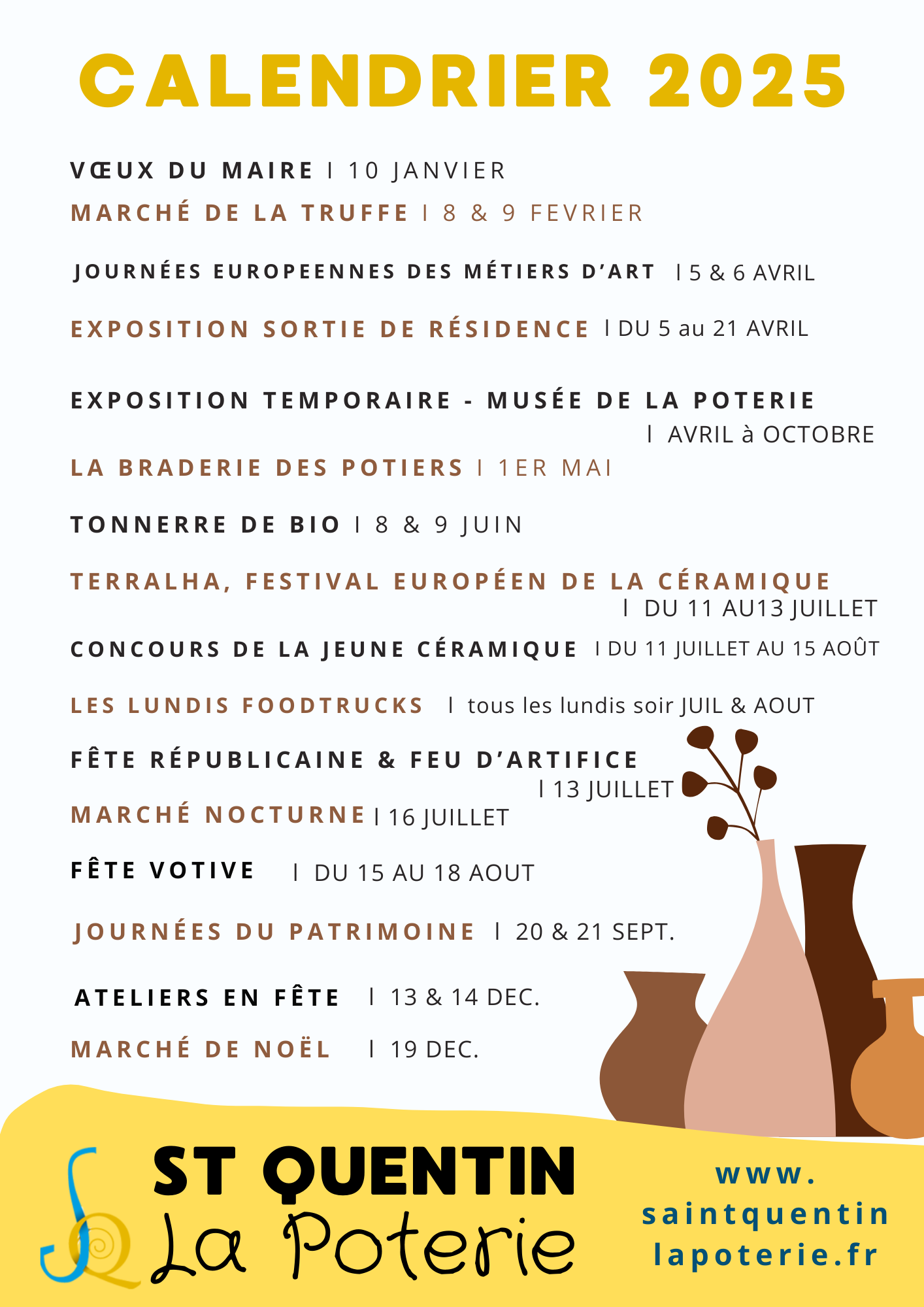 CALENDRIER 2025